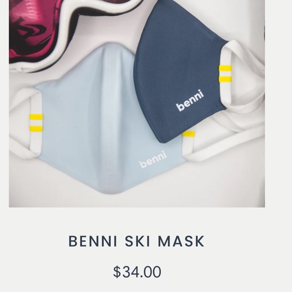 Benni light navy face mask - Picture 1 of 4